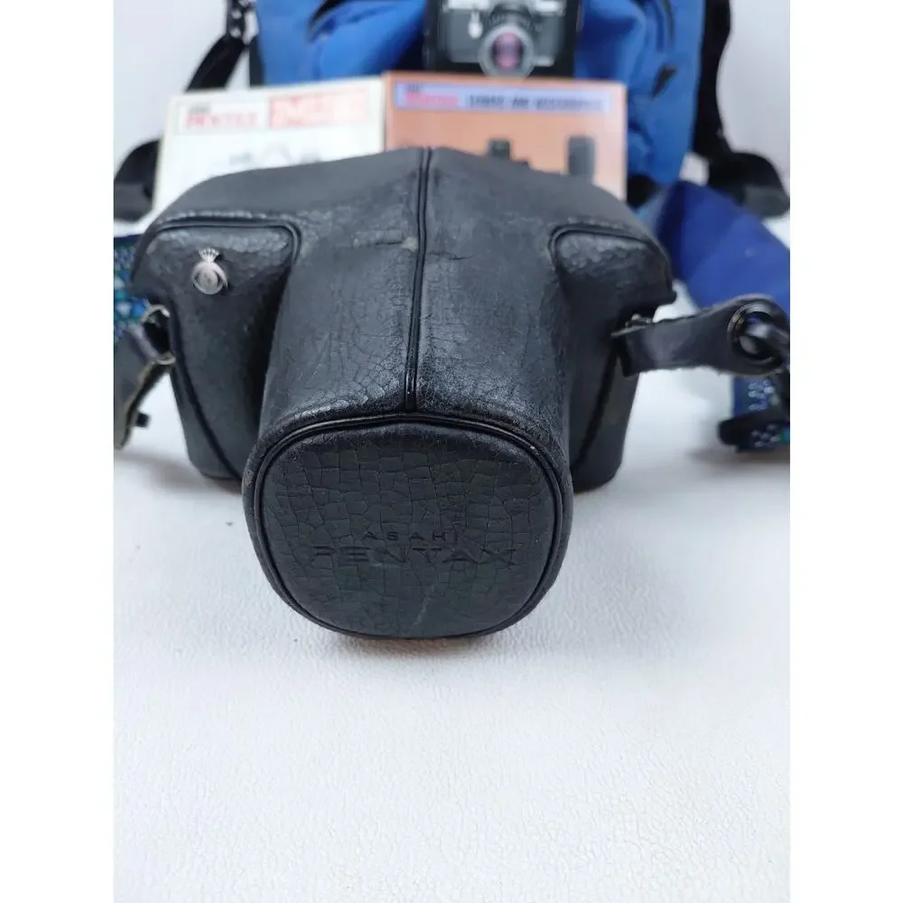 Pentax ME 35mm SLR Film Camera Tested Working Bundle SMC Pentax-M 50mm Lens Bag